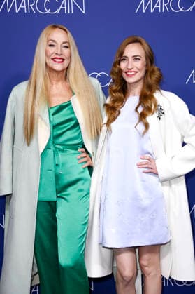 Jerry Hall and Elizabeth Jagger at the Marc Cain Fashion Show ECHO of now at Berlin Fashion Week A W 2026 at Funkhaus Berlin Berlin, 30 01 2026 Foto:xN.xKubelkax xFuturexImagex cain_6214