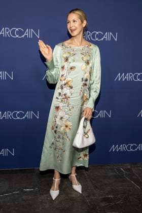 Kelly Rutherford as a guest on the red carpet at the Marc Cain Fashion Show Echo of now at Funkhaus Berlin on 30 01 2028 Berlin Germany