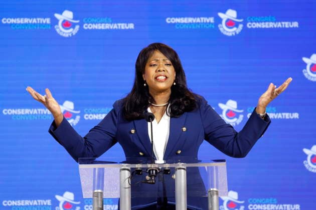 January 31, 2026, Calgary, Ab, Canada: Conservative Party MP Leslyn Lewis speaks during the party s national convention in Calgary, Alta., Saturday, Jan. 31, 2026. Calgary Canada  - ZUMAc35_ 20260131_zaf_c35_009 Copyright: xLarryxMacdougalx