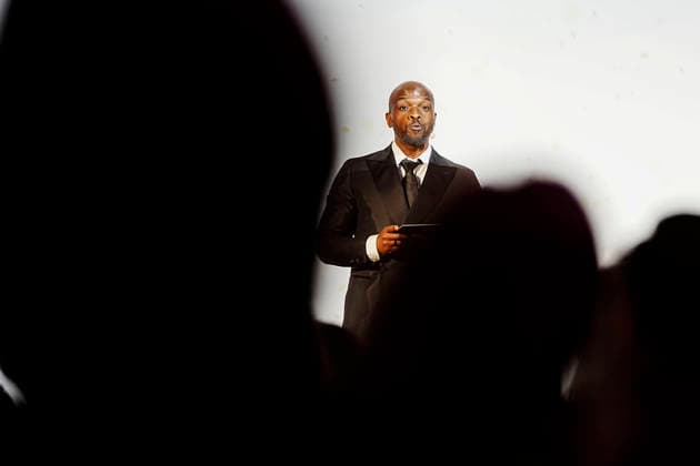 GÖTEBORG, SWEDEN 20260131 Presenter Kodjo Akolor during the closing gala of the Göteborg Film Festival where this years Dragon Awards are presented at Hotel Draken in Gothenburg GÖTEBORG SWEDEN x9200x  Copyright: xBjörnxLarssonxRosvall TTx DRAGON AWARDS 2026 siX1YTLterQ