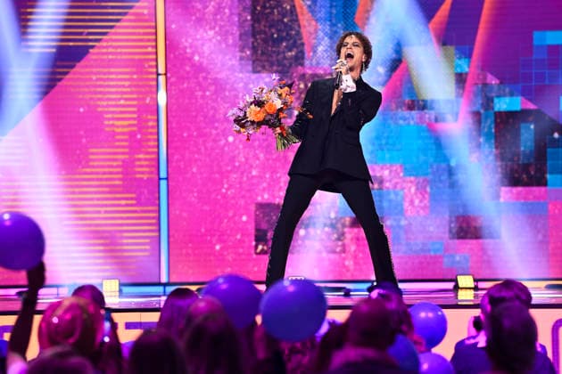 LINKÖPING, SWEDEN 20260131 Greczula advances to the final with the entry Half of Me during Saturdays round 1 of Melodifestivalen 2026 Saab arena in Linköping LINKÖPING SWEDEN x10060x  Copyright: xHenrikxMontgomery TTx MELODIFESTIVALEN 2026 LINKÖPING sWyZe7Hd_Dw