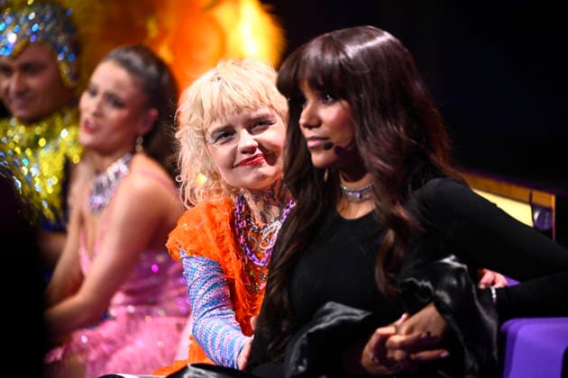LINKÖPING, SWEDEN 20260131 Latskrivaren Kassiopeia and Jacqline in the green room during Saturdays round 1 of Melodifestivalen 2026 Saab arena in Linköping LINKÖPING SWEDEN x10060x  Copyright: xHenrikxMontgomery TTx MELODIFESTIVALEN 2026 LINKÖPING HEZRl7sXRqE