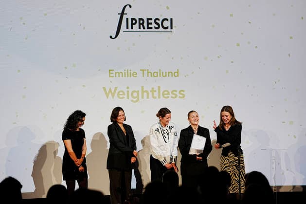 GOTHENBURG, SWEDEN 20260131 This years critics prize, the FIPRESCI prize, is awarded to Weightless by Emilie Thalund during the closing gala of the Göteborg Film Festival, where the years Dragon Awards are presented at Hotel Draken in Gothenburg GOTHENBURG SWEDEN x9200x  Copyright: xBjörnxLarssonxRosvall TTx DRAGON AWARDS 2026 QTAlXAVNaJM