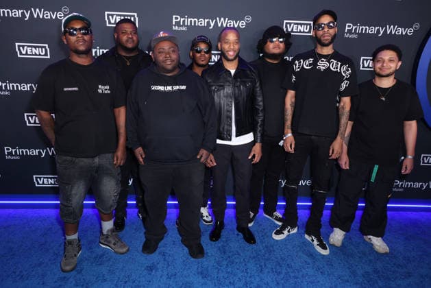 Primary Wave Music 20th Anniversary Pre-Grammy Party guest, guest, Trombone Shorty and guest at the Primary Wave Music 20th Anniversary Pre-Grammy Party (68th Annual Grammy Awards) held at the Waldorf Astoria Beverly Hills Hotel on January 31, 2026 in Beverly Hills, Los Angeles, California, United States., Credit:Xavier Collin Avalon USA, Beverly Hills  Copyright: xXavierxCollinx xAvalonx 1071052931