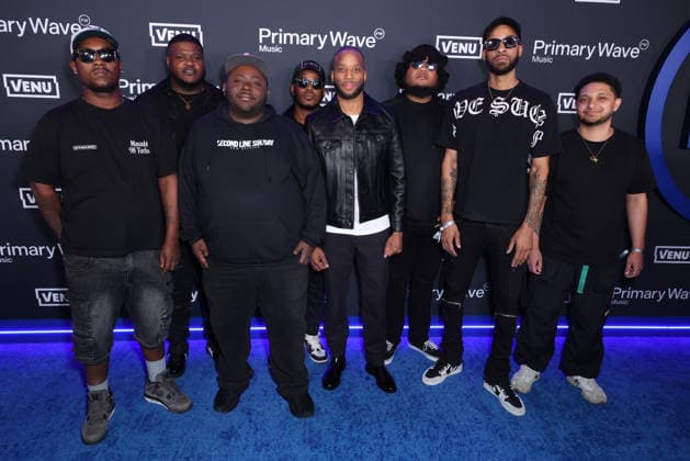 Primary Wave Music 20th Anniversary Pre-Grammy Party guest, guest, guest, Trombone Shorty, guest, guest and guest at the Primary Wave Music 20th Anniversary Pre-Grammy Party (68th Annual Grammy Awards) held at the Waldorf Astoria Beverly Hills Hotel on January 31, 2026 in Beverly Hills, Los Angeles, California, United States., Credit:Xavier Collin Avalon USA, Beverly Hills Copyright: xXavierxCollinx xAvalonx 1071052939