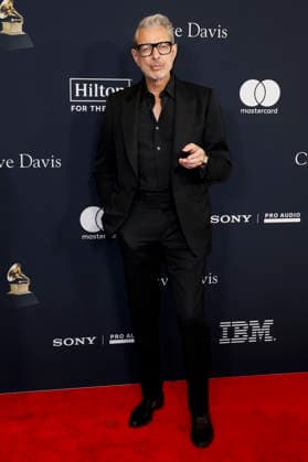 Jeff Goldblum arrives on the red carpet for the Pre-Grammy Gala on the eve of the 68th Annual Grammy Awards in Los Angeles on Saturday, January 31, 2026.  LAP20260131928 CAROLINExBREHMAN
