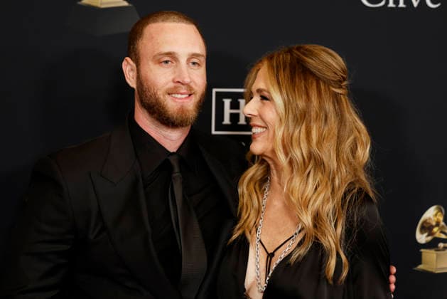 Chet Hanks and Rita Wilson arrive on the red carpet for the Pre-Grammy Gala on the eve of the 68th Annual Grammy Awards in Los Angeles on Saturday, January 31, 2026.  LAP20260131921 CAROLINExBREHMAN