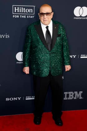 Clive Davis arrives on the red carpet for the Pre-Grammy Gala on the eve of the 68th Annual Grammy Awards in Los Angeles on Saturday, January 31, 2026.  LAP20260131983 CAROLINExBREHMAN