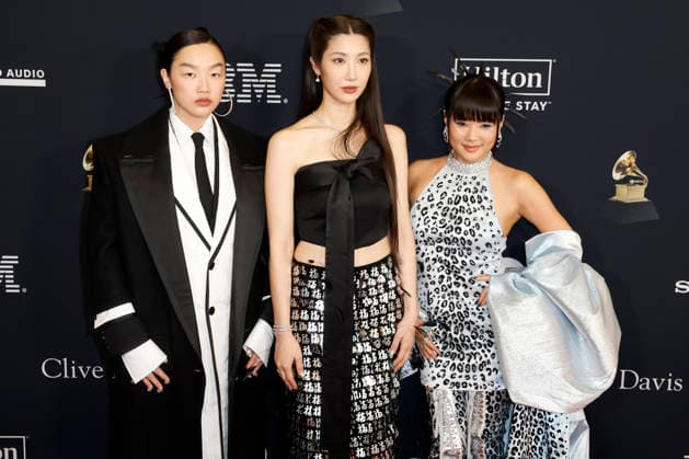 Audrey Nuna, Ejae and Rei Ami arrive on the red carpet for the Pre-Grammy Gala on the eve of the 68th Annual Grammy Awards in Los Angeles on Saturday, January 31, 2026.  LAP202601311057 CAROLINExBREHMAN
