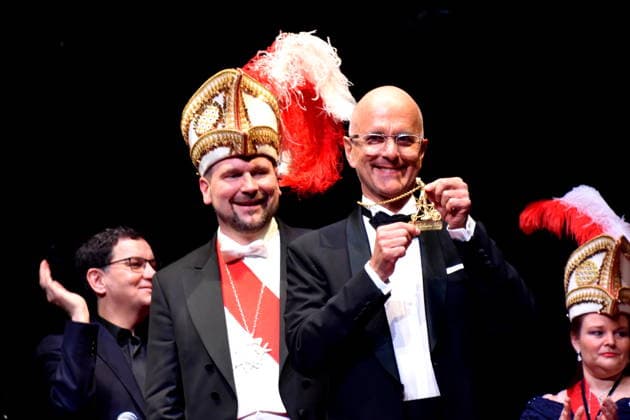 Laudator Moritz Netenjakob Author Matthias Stolz Narrhalla President Presented Order to Christoph Maria Herbst Actor Karl Valentin Order Prizewinner 2026 Munich 31 01 2026 German Theater Grand Narrhalla Ball SoirÃ e Muenchner Leben with Award of the Karl Valentin Order 2026 to Christoph Maria Herbst Actor Photo Munich
