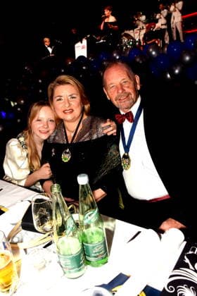 Daughter Gina Angela Wiedl singer Uwe Erhardt musician Munich 31 01 2026 German Theater Grossen Narrhalla Ball SoirÃ e Muenchner Leben with award of the Karl Valentin Order 2026 to Christoph Maria Herbst actor photo Munich