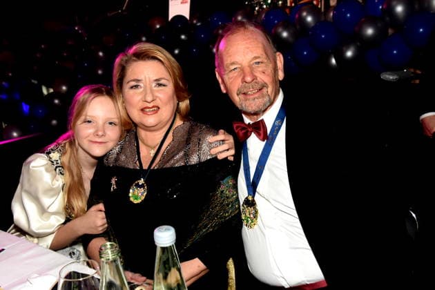 Daughter Gina Angela Wiedl singer Uwe Erhardt musician Munich 31 01 2026 German Theater Grossen Narrhalla Ball SoirÃ e Muenchner Leben with award of the Karl Valentin Order 2026 to Christoph Maria Herbst actor photo Munich