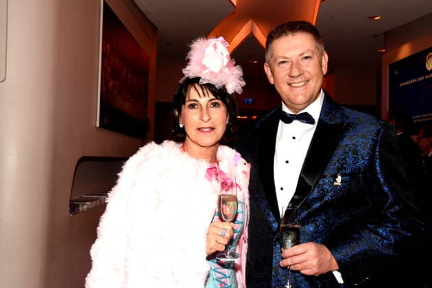 with Mrs. Andreas Gassner master butcher Munich 31 01 2026 German Theater Grossen Narrhalla Ball SoirÃ e Muenchner Leben with award of the Karl Valentin Order 2026 to Christoph Maria Herbst actor photo Munich
