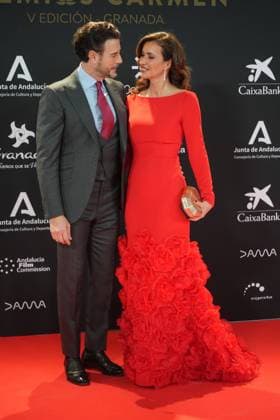 Arancha del Sol and Juan Serrano Pineda at photocall for 5 edition of Carmen awards in Granada on Saturday, 31 January 2026. Cordon Press 