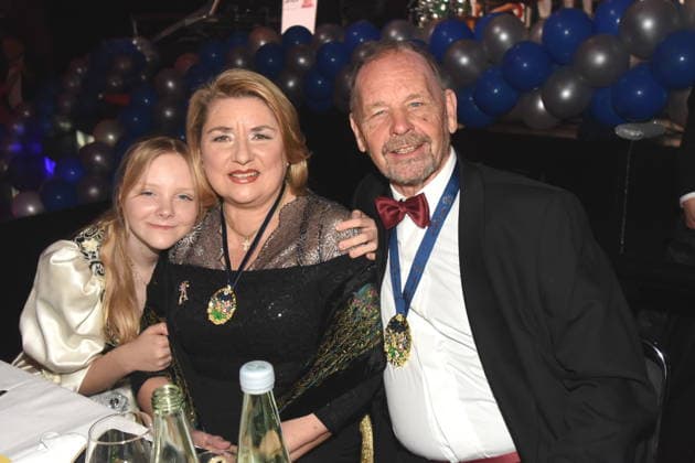 Daughter Gina Angela Wiedl singer Uwe Erhardt musician Munich 31 01 2026 German Theater Grossen Narrhalla Ball SoirÃ e Muenchner Leben with award of the Karl Valentin Order 2026 to Christoph Maria Herbst actor photo Munich