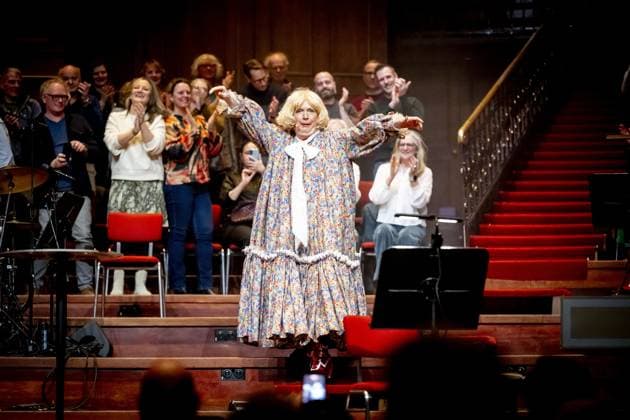 AMSTERDAM Paul Haenen is performing at the Concertgebouw with an anniversary gala. Haenen celebrated the fiftieth birthday of his alter ego, Margreet Dolman. ROBIN UTRECHT ANP netherlands out - belgium out  Copyright: xx x549376360x originalFilename: 549376360.jpg