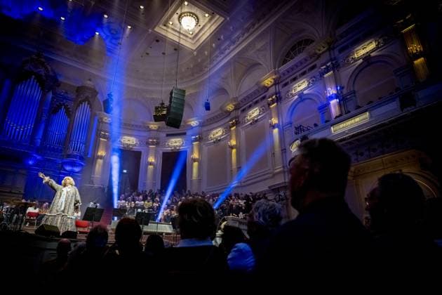 AMSTERDAM Paul Haenen is performing at the Concertgebouw with an anniversary gala. Haenen celebrated the fiftieth birthday of his alter ego, Margreet Dolman. ROBIN UTRECHT ANP netherlands out - belgium out  Copyright: xx x549376571x originalFilename: 549376571.jpg