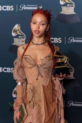 February 1, 2026, Los Angeles, California, USA: FKA Twigs at the 68th Annual Grammy Awards press room on Sunday February 1, 2026 at Crypto.com Arena in Los Angeles, California. ARIANA RUIZ PI Los Angeles USA - ZUMAp124 20260201_zaa_p124_010 Copyright: xArianaxRuizx