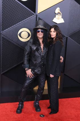January 29, 2026, Los Angeles, California, USA: Slash and Meegan Hodges at the 68th Annual Grammy Awards on Sunday February 1, 2026 at Crypto.com Arena in Los Angeles, California. JAVIER ROJAS PI Los Angeles USA - ZUMAp124 20260129_zaa_p124_517 Copyright: xJavierxRojasx