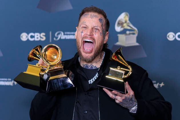 February 1, 2026, Los Angeles, California, USA: Jelly Roll at the 68th Annual Grammy Awards press room on Sunday February 1, 2026 at Crypto.com Arena in Los Angeles, California. ARIANA RUIZ PI Los Angeles USA - ZUMAp124 20260201_zaa_p124_181 Copyright: xArianaxRuizx