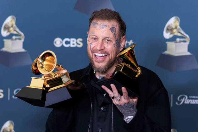 February 1, 2026, Los Angeles, California, USA: Jelly Roll at the 68th Annual Grammy Awards press room on Sunday February 1, 2026 at Crypto.com Arena in Los Angeles, California. ARIANA RUIZ PI Los Angeles USA - ZUMAp124 20260201_zaa_p124_188 Copyright: xArianaxRuizx