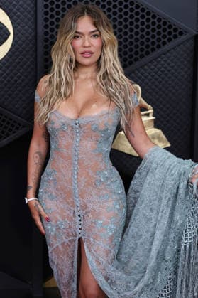 Colombian singer Karol G poses on the red carpet at the 68th Grammy Awards in Los Angeles, California, USA, 01 February 2026. 68th Grammy Awards in Los Angeles !ACHTUNG: NUR REDAKTIONELLE NUTZUNG!  Copyright: xOctavioxGuzmánx AME945 20260202-55019253784_1