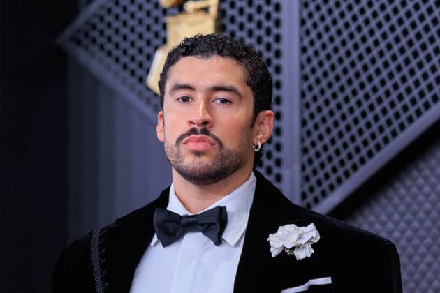 February 1, 2026, Los Angeles, California, USA: Bad Bunny on the red carpet of the 68th Annual Grammy Awards on Sunday February 1, 2026 at Crypto.com Arena in Los Angeles, California. JAVIER ROJAS PI Los Angeles USA - ZUMAp124 20260201_zaa_p124_291 Copyright: xJavierxRojasx