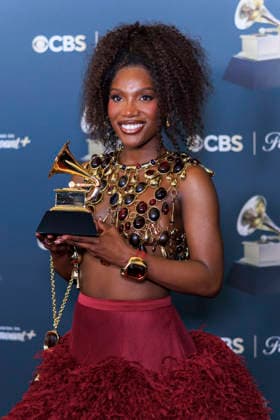 February 1, 2026, Los Angeles, California, USA: Doechii at the 68th Annual Grammy Awards press room on Sunday February 1, 2026 at Crypto.com Arena in Los Angeles, California. ARIANA RUIZ PI Los Angeles USA - ZUMAp124 20260201_zaa_p124_308 Copyright: xArianaxRuizx