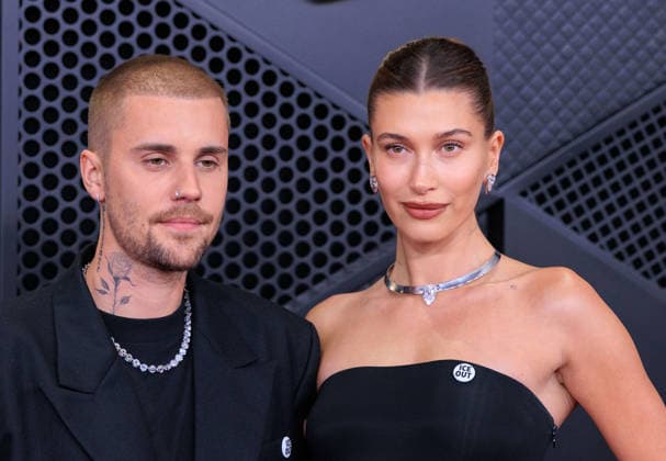 February 1, 2026, Los Angeles, California, USA: Justin Bieber and Hailey Bieber on the red carpet of the 68th Annual Grammy Awards on Sunday February 1, 2026 at Crypto.com Arena in Los Angeles, California. JAVIER ROJAS PI Los Angeles USA - ZUMAp124 20260201_zaa_p124_315 Copyright: xJavierxRojasx