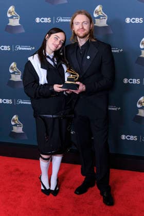 February 1, 2026, Los Angeles, California, USA: (L-R) Billie Eilish and Finneas at the 68th Annual Grammy Awards press room on Sunday February 1, 2026 at Crypto.com Arena in Los Angeles, California. ARIANA RUIZ PI Los Angeles USA - ZUMAp124 20260201_zaa_p124_332 Copyright: xArianaxRuizx