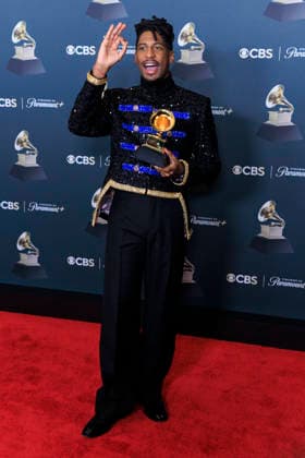 February 1, 2026, Los Angeles, California, USA: Jon Batiste at the 68th Annual Grammy Awards press room on Sunday February 1, 2026 at Crypto.com Arena in Los Angeles, California. ARIANA RUIZ PI Los Angeles USA - ZUMAp124 20260201_zaa_p124_339 Copyright: xArianaxRuizx