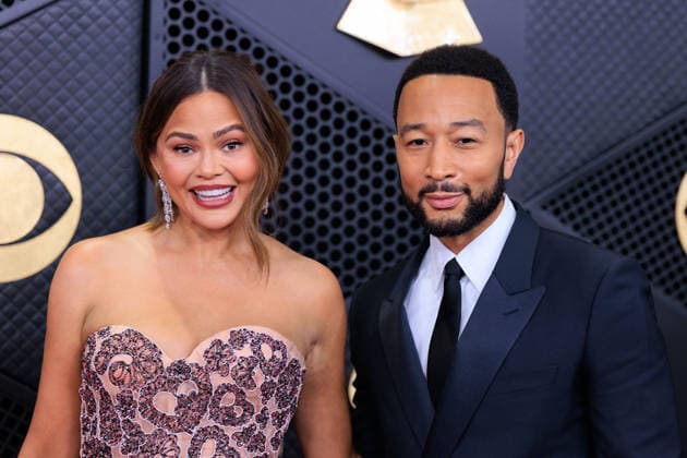 February 1, 2026, Los Angeles, California, USA: Chrissy Teigen and John Legend on the red carpet of the 68th Annual Grammy Awards on Sunday February 1, 2026 at Crypto.com Arena in Los Angeles, California. JAVIER ROJAS PI Los Angeles USA - ZUMAp124 20260201_zaa_p124_349 Copyright: xJavierxRojasx