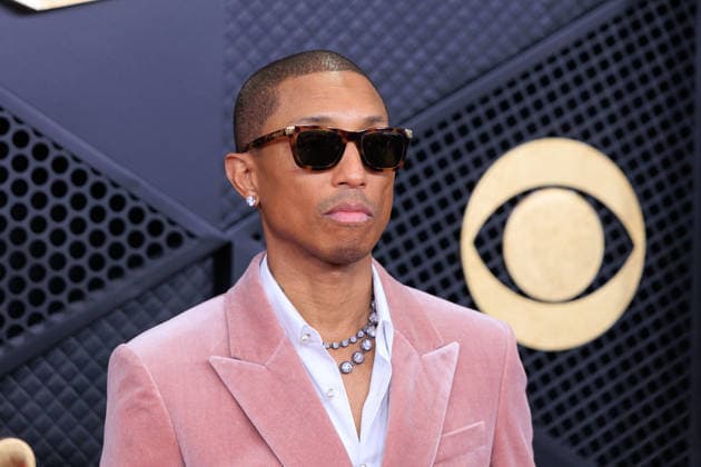 February 1, 2026, Los Angeles, California, USA: Pharrell Williams on the red carpet of the 68th Annual Grammy Awards on Sunday February 1, 2026 at Crypto.com Arena in Los Angeles, California. JAVIER ROJAS PI Los Angeles USA - ZUMAp124 20260201_zaa_p124_445 Copyright: xJavierxRojasx