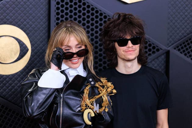 February 1, 2026, Los Angeles, California, USA: Miley Cyrus, Maxx Morando on the red carpet of the 68th Annual Grammy Awards on Sunday February 1, 2026 at Crypto.com Arena in Los Angeles, California. JAVIER ROJAS PI Los Angeles USA - ZUMAp124 20260201_zaa_p124_489 Copyright: xJavierxRojasx