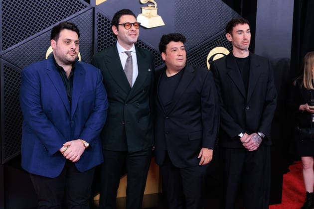 February 1, 2026, Los Angeles, California, USA: (L-R) Tony Talamo, Elliot Grainge, Zach Friedman and Dave Rocco on the red carpet of the 68th Annual Grammy Awards on Sunday February 1, 2026 at Crypto.com Arena in Los Angeles, California. JAVIER ROJAS PI Los Angeles USA - ZUMAp124 20260201_zaa_p124_515 Copyright: xJavierxRojasx