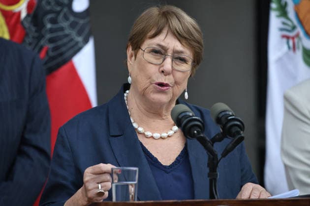 Santiago, February 02, 2026 President Gabriel Boric together with the ambassadors of Mexico and Brazil, announces the candidacy of former President Michelle Bachelet to the Secretary General of the United Nations Diego Martin Aton Chile, Aton 1122242 jpeg  Copyright: DiegoxMartin