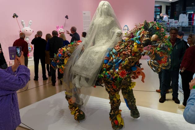Art Painting Sculpture 31 01 2026 Hannover Sprengel Museum Art Exhibition Niki de Saint Phalle, Yayoi Kusama and Takashi Murakami Love you for infinity Niki de Saint Phalle The Bride on the Horse 1963 1973 Hannover Sprengel Museum Niedersachsen GER