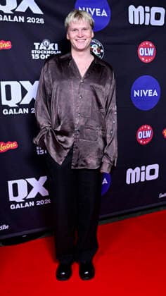 STOCKHOLM, SWEDEN 20260202 Carl Tuleus, nominated in the SoMe podcast of the year for the podcast Hör Här arrives at the QX gala at Cirkus in Stockholm STOCKHOLM SWEDEN x10030x  Copyright: xJonasxEkströmer TTx QX-GALAN 2026 TCbbYmwQpx8