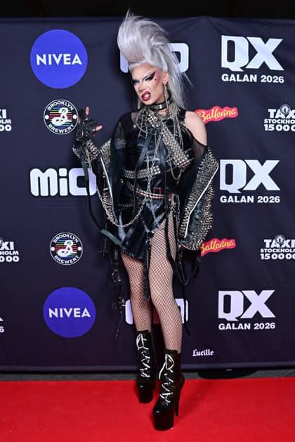 STOCKHOLM, SWEDEN 20260202 Vanity Vain, stage name for Linus Mauritz arrives at the QX gala at Cirkus in Stockholm STOCKHOLM SWEDEN x10030x  Copyright: xJonasxEkströmer TTx QX-GALAN 2026 AJdcyh5sbEg