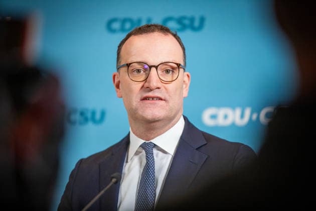 Jens Spahn, Chairman of the CDU CSU parliamentary group, recorded during a press statement in the German Bundestag, Berlin, 27 01 2026 Berlin Germany Copyright: xNeelexJanssenx