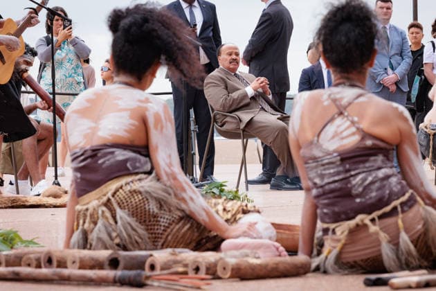 MARTIN LUTHER KING III, Martin Luther King III during a visit to the Sydney Opera House in Sydney, New South Wales, Tuesday, February 3, 2026. ( NO ARCHIVING Sydney New South Wales Australia  Copyright: xNadirxKinanix 20260203171919527472