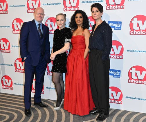 TV Choice Awards 2026, Arrivals, London, UK. 02 February 2026. London, UK, 02 February 2026. (L-R) Jake Wood, Kellie Bright, Balvinder Sopal and Heather Pearce attend the TV Choice Awards 2026 at the The London Hilton, Park Lane, London, UK., Credit:Lee Floyd Avalon UK, London, The London Hilton, Park Lane  Copyright: xLeexFloydx xAvalonx 1071588096