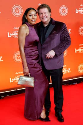 Francis Fulton Smith with partner Salomea Noemi at the 25 Lambertz Monday Night in the MMC Studios Cologne, 02 02 2026 Foto:xR.xSchmiegeltx xFuturexImagex lambertz_6283