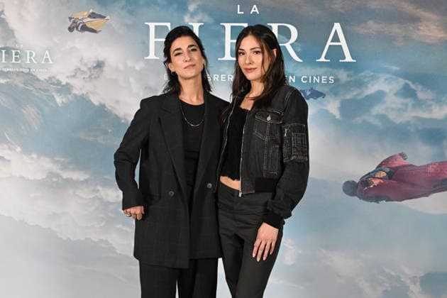 Photocall of the film La Fiera in Madrid Actresses Stéphanie Magnin and Candela González pose during the presentation of the film La Fiera at the Hotel Barceló Torre de Madrid, on February 03, 2026, in Madrid Spain The film delves into the universe of BASE jumping in wingsuits, one of the most extreme and fascinating disciplines of extreme sports, to build a deeply human story PHOTOCALL CINE FILM ACTOR 03 FEBRUARY 2026 José Madrid Madrid Spain  Copyright: xJosÃ xOlivax 7262350