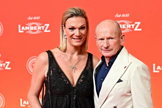 25 Lambertz Monday Night Maria Höfl Riesch and Johann Schrempf on the occasion of the 25 Lambertz Monday Night on 02 02 2026 in the MMC Filmstudios Cologne 20260202MWI104796