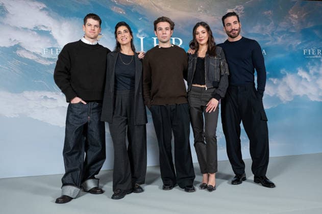 February 3, 2026, Madrid, Spain: (L-R) Miguel Bernardeau, StÃ phanie Magnin, Carlos Cuevas, Salvador Calvo, Candela Gonzalez and Miguel Ãngel Silvestre attend the photocall for LA FIERA at Hotel Barcelo Torre de Madrid. Madrid Spain - ZUMAs197 20260203_aaa_s197_081 Copyright: xAtilanoxGarciax
