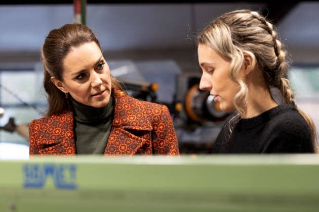 . 03 02 2026. Haverfordwest, United Kingdom. Kate Middleton, the Princess of Wales, during a visit to the Melin Tregwynt woollen mill in Wales. United Kingdom.  xPoolx xi-Imagesx IIM-26541-0004