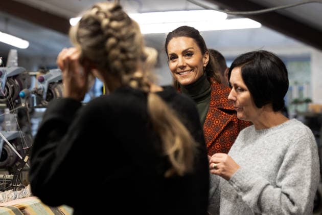 . 03 02 2026. Haverfordwest, United Kingdom. Kate Middleton, the Princess of Wales, during a visit to the Melin Tregwynt woollen mill in Wales. United Kingdom.  xPoolx xi-Imagesx IIM-26541-0005
