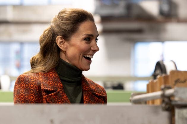 . 03 02 2026. Haverfordwest, United Kingdom. Kate Middleton, the Princess of Wales, during a visit to the Melin Tregwynt woollen mill in Wales. United Kingdom.  xPoolx xi-Imagesx IIM-26541-0010