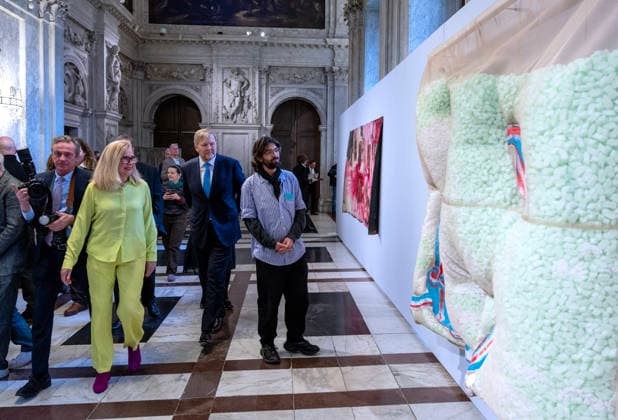 03-02-2026 Amsterdam King Willem-Alexander attended the 2026 Royal Award for Modern Painting in the Burgerzaal at the Dam palace in Amsterdam. Winners: Gideon van Gameren received this incentive prize, which includes a sum of 9,000 euro. Â  Copyright: xPPEx
